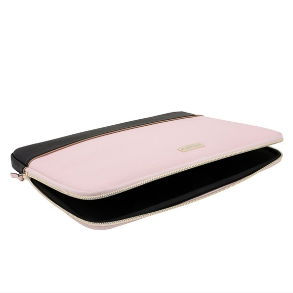 🤩 NWT 13" KS Saffiano laptop case in pink + black + rose gold - Picture 2 of 6